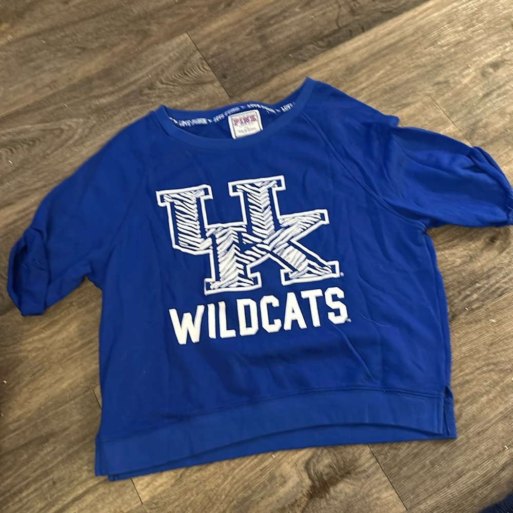 UK University of Kentucky Wildcats Short Sleeve Sweatshirt, Small